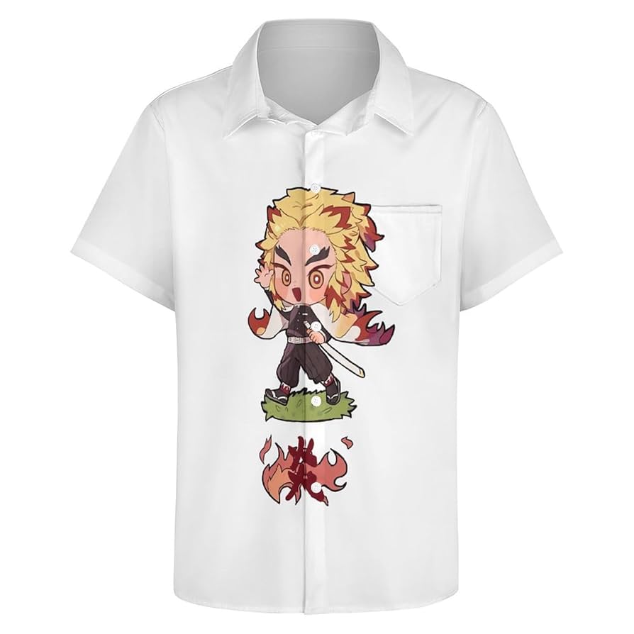 鬼滅の刃 煉獄さんアロハシャツ L 非売品】鬼滅の刃 煉獄杏寿郎 アロハシャツ ローソン 当選 限定